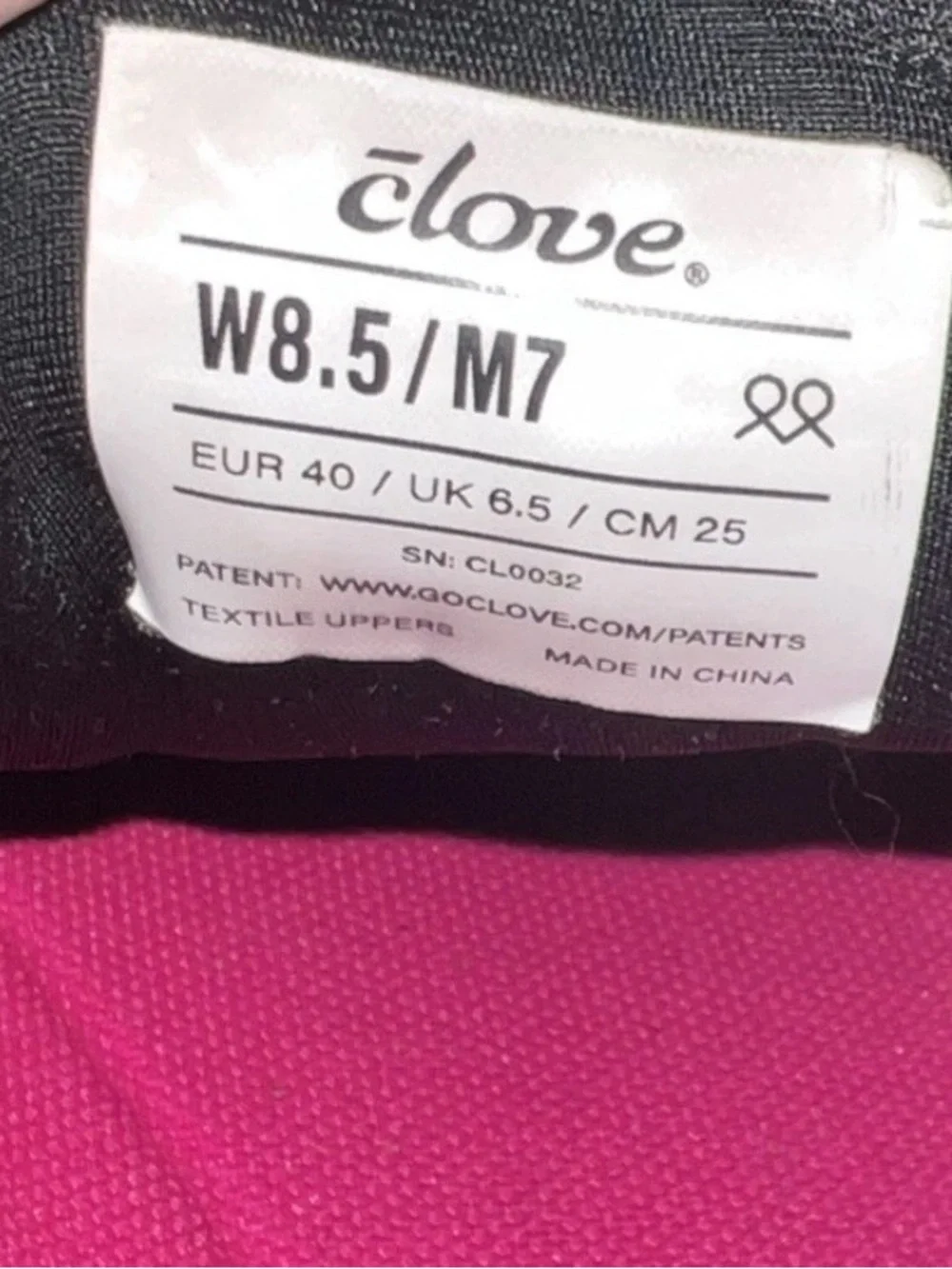 Clove Womens Black & Pink Shoes Size 8.5 Slip On Comfort Nursing Sneakers